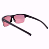 Back 3/4 view of Bushnell Performance Sunglasses with Matte Black Frame and Polarized Rose Lens