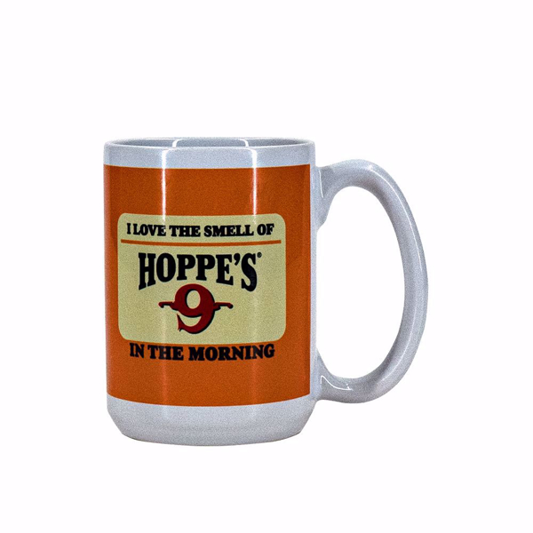 Orange and black I love the smell of Hoppe's in the morning Coffee Mug