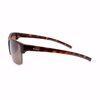 View of Bushnell  logo on Performance Sunglasses with Tortoise Frame and Polarized Brown Lens