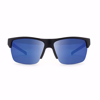Front view of Bushnell Performance Sunglasses with Matte Black Frame and Polarized Grey Lens With Blue Mirror