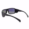 Back view Bushnell Performance Eyewear Buffalo Sunglasses with Matte Black Frame and Polarized Grey Lens With Blue Mirror