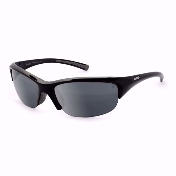 Osprey Sunglasses with Shiny Black Frame and Polarized Grey Flash Lens